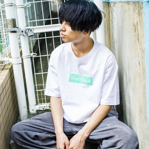 ぷくっとロゴビッグシルエットTシャツ/ホワイト